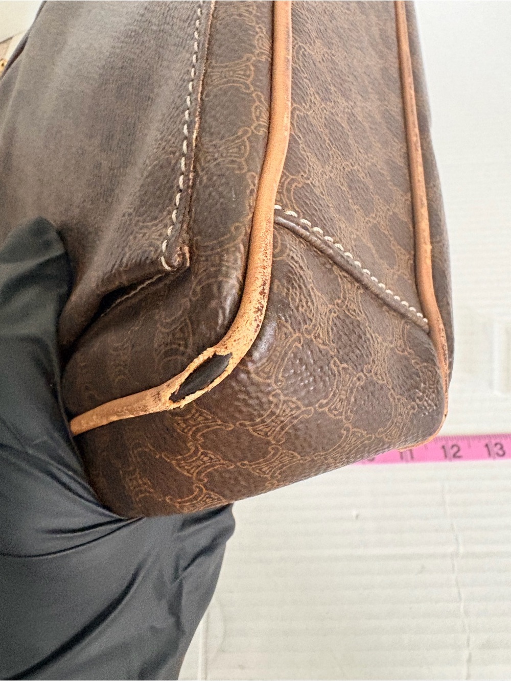Celine Brown Patterned Leather Briefcase/laptop bag - Picture 8 of 16